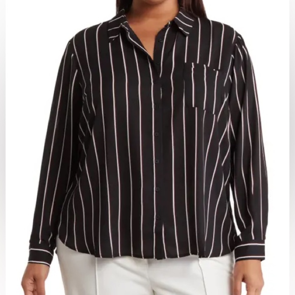 striped button down